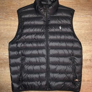 Mens Black Polo Vest (Large)